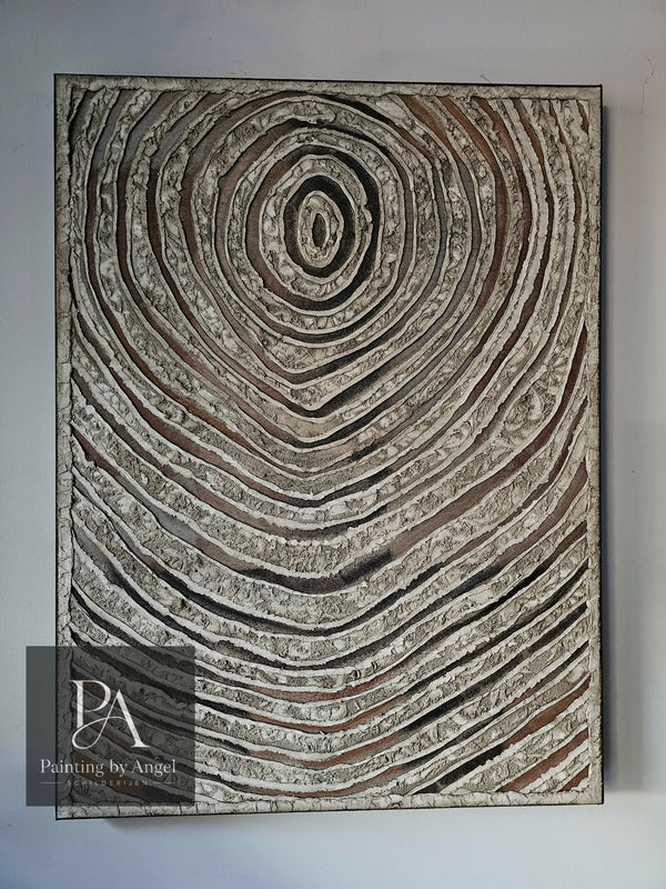 Abstract textuur schilderij koper A