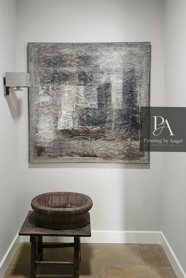 Abstract stone textuur schilderij