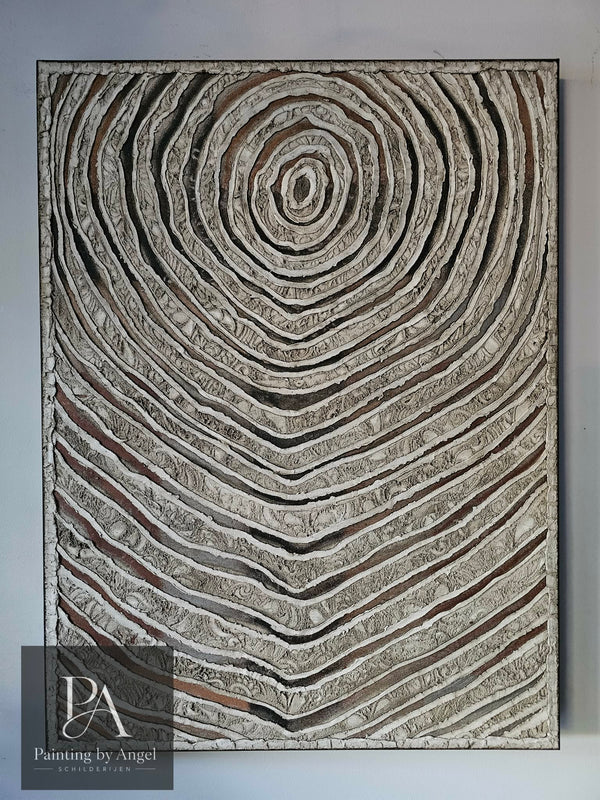 Abstract textuur schilderij koper B