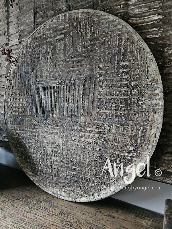 Abstracte rustieke muurcirkel A