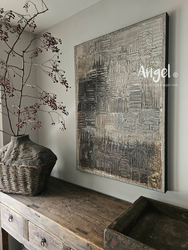 Landelijk stoer textuur schilderij B