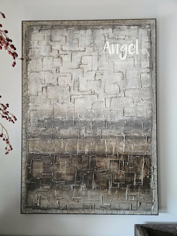 Stoer abstract textuur schilderij