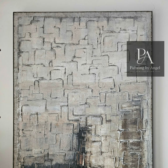 Abstract textuur schilderij naturel A