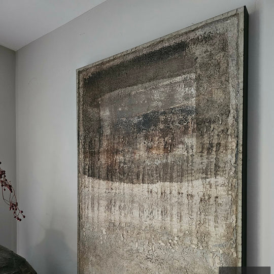 Abstract rustic country painting cley-terra 70x100