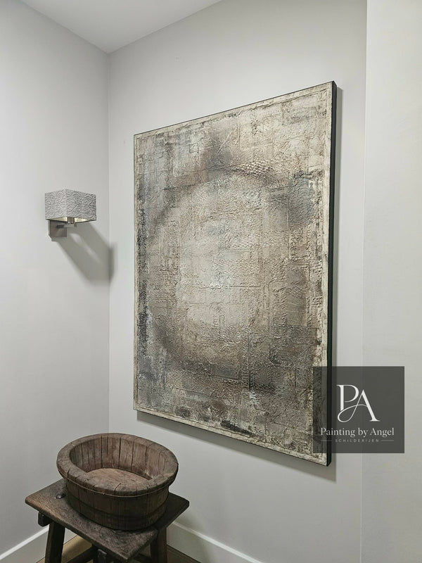 Abstract versteend textuur schilderij circle