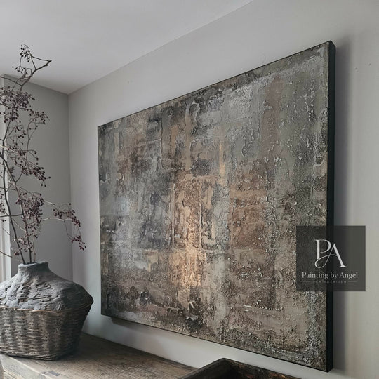 Abstract texture painting Copper 100x120