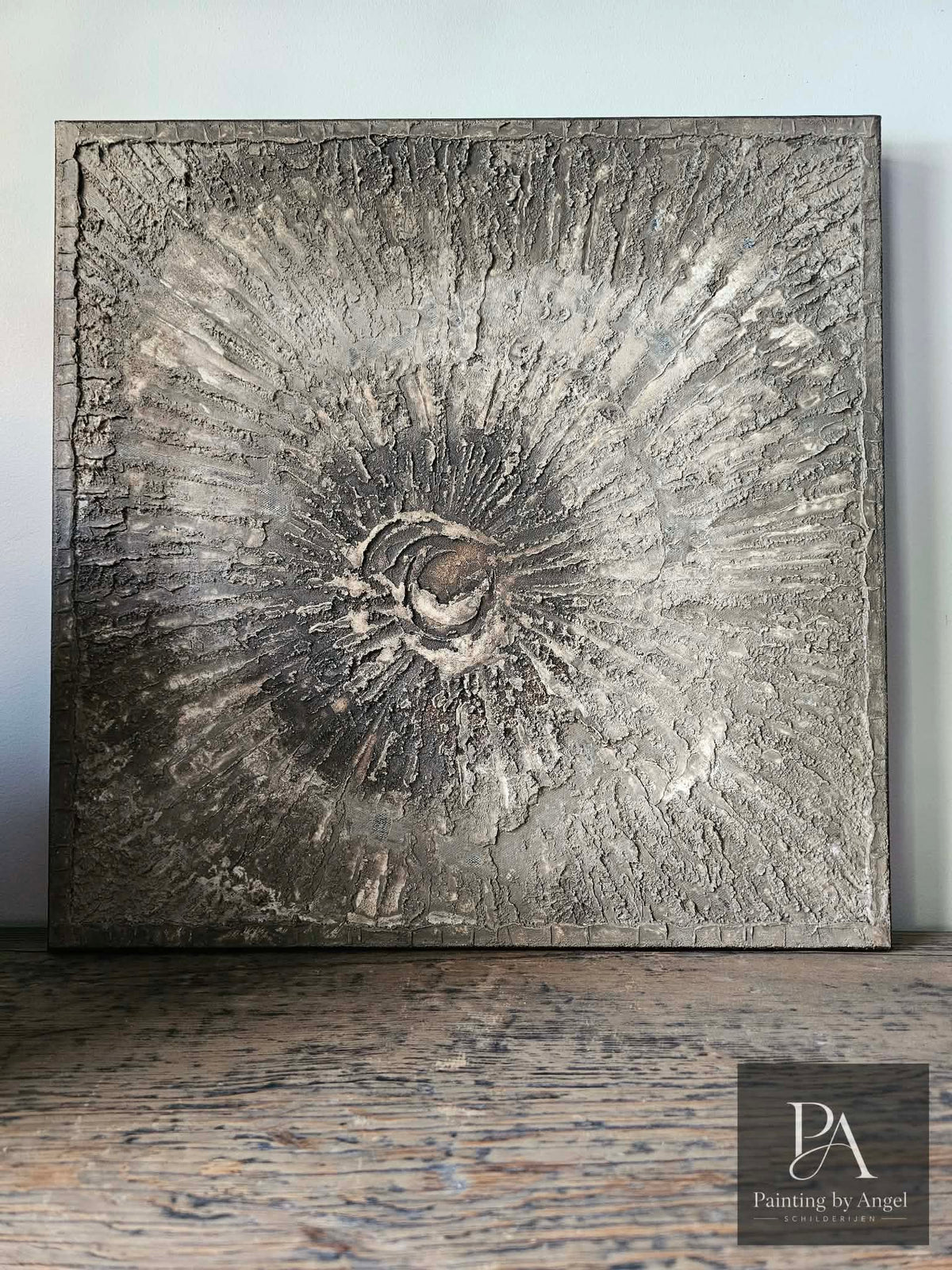 Fossiel schilderij abstract
