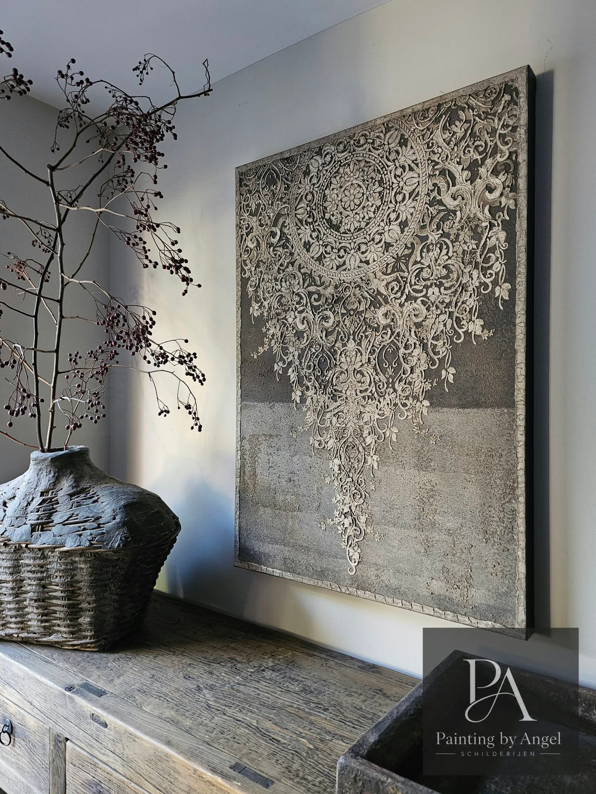 Rustiek landelijk textuur print schilderij A 70x100