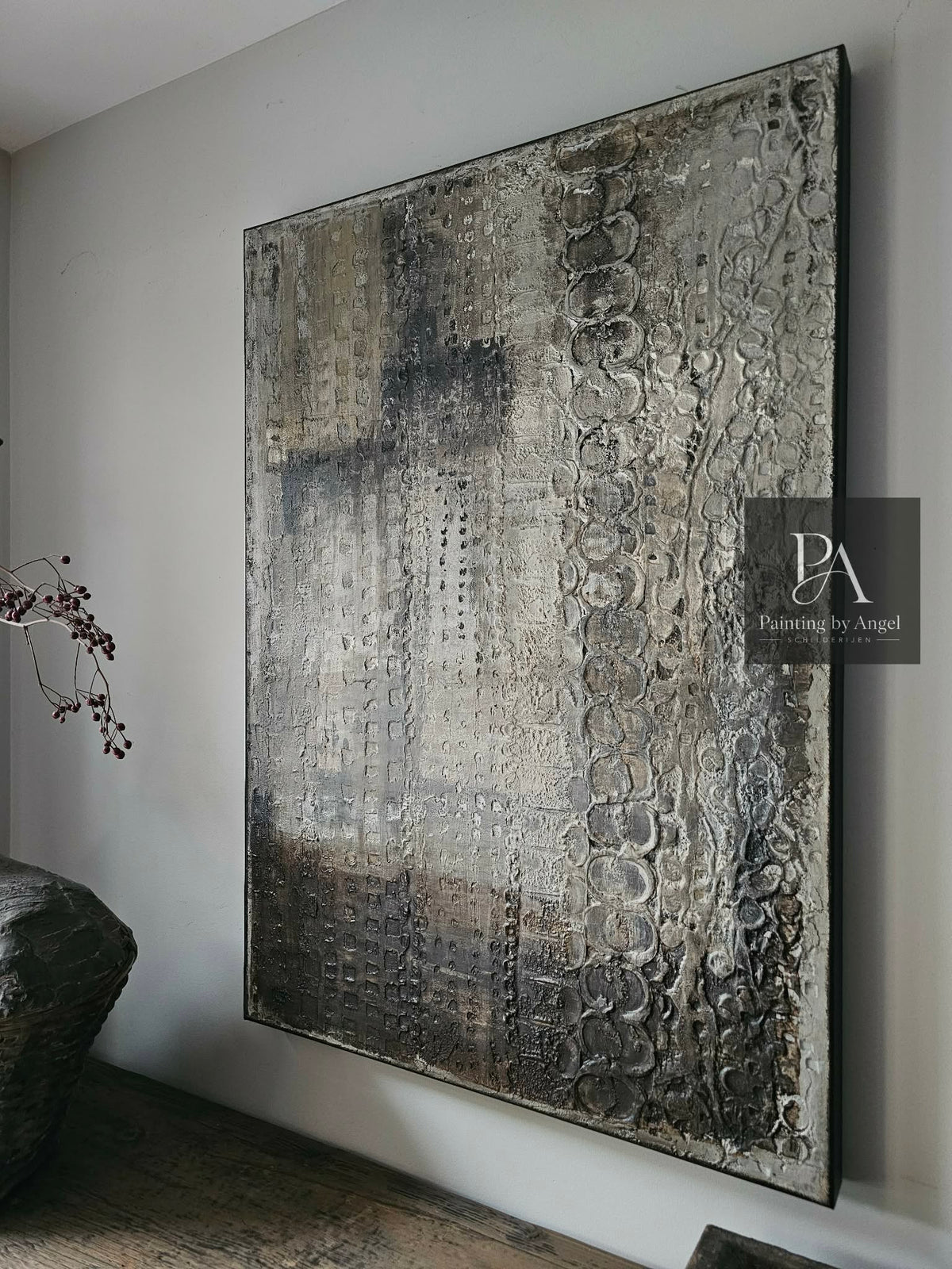 Abstract textuur schilderij rustiek en uniek