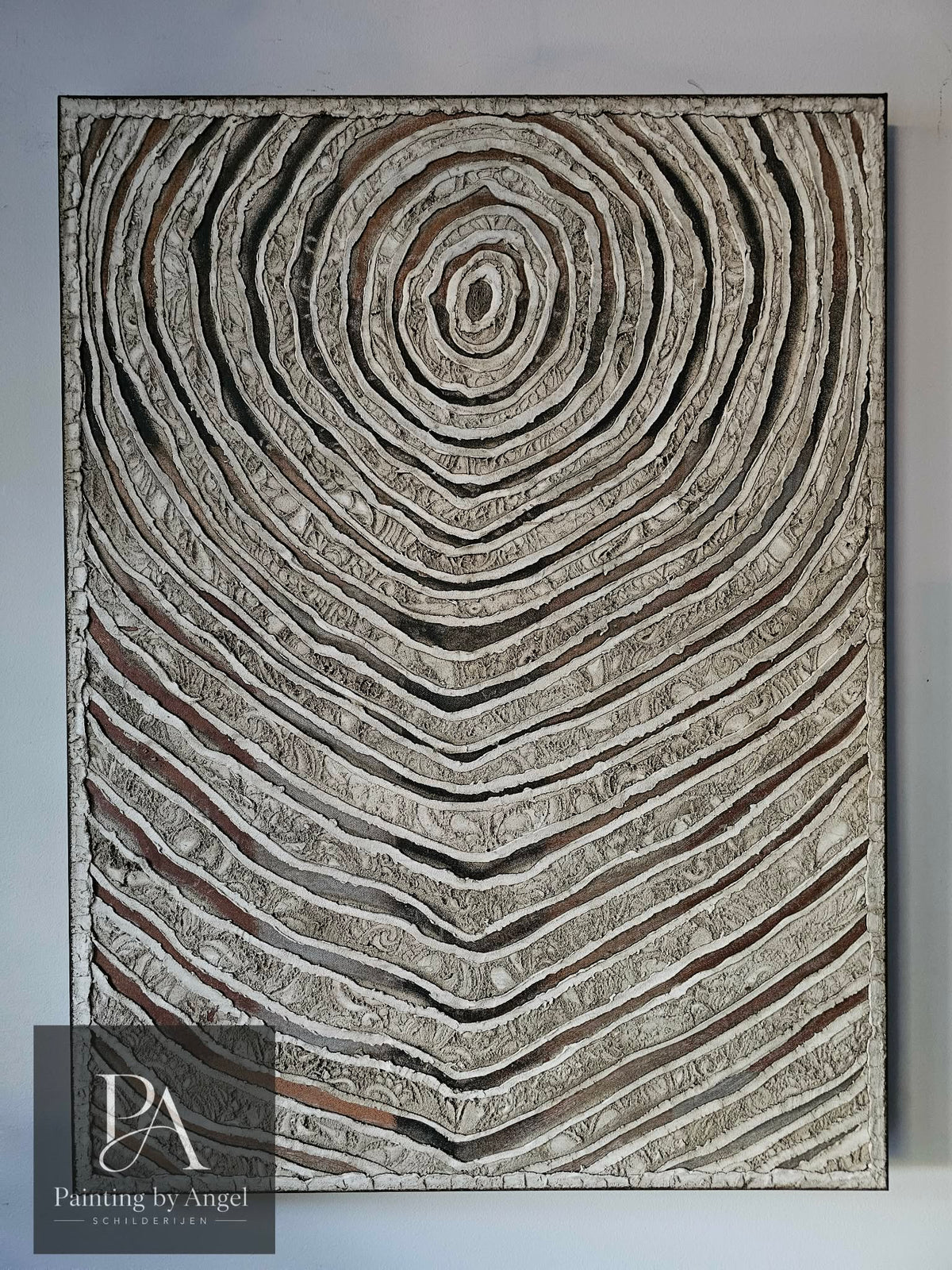Abstract textuur schilderij koper B