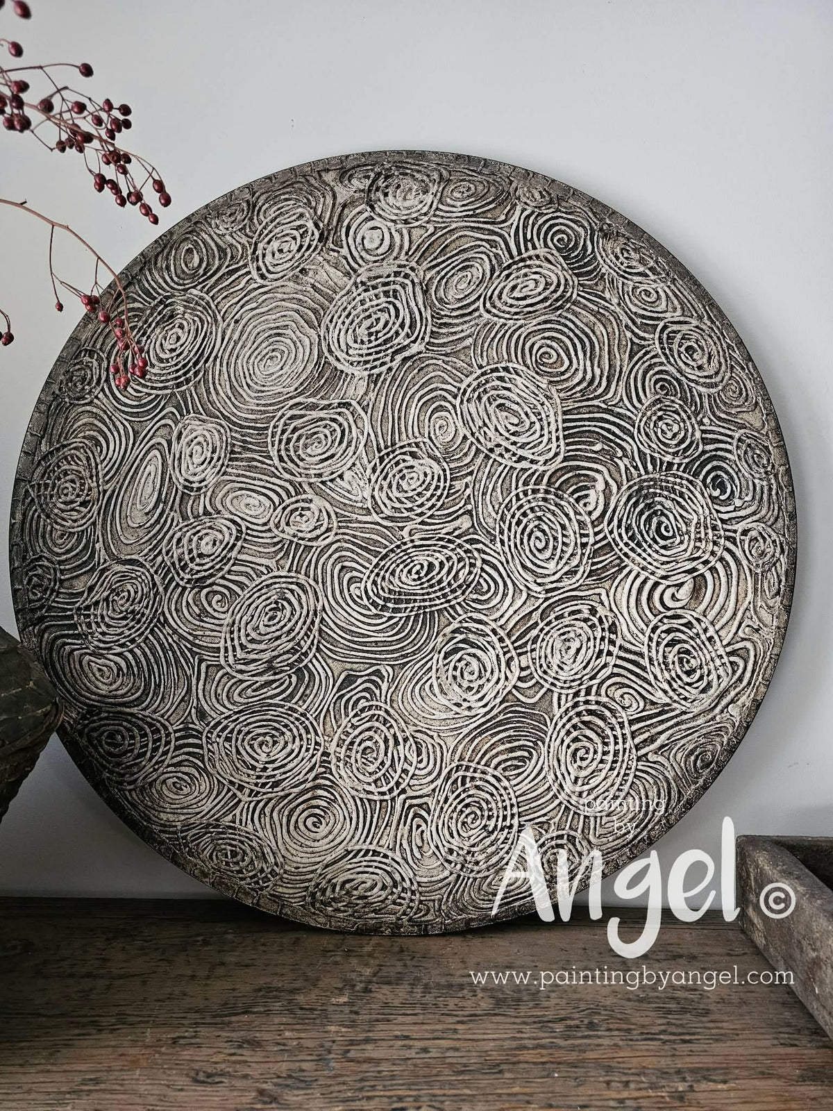 Abstracte circle textuur muurcirkel
