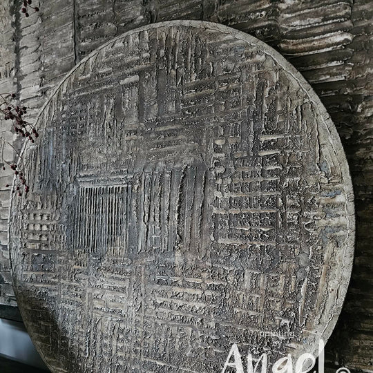 Abstracte rustieke muurcirkel A