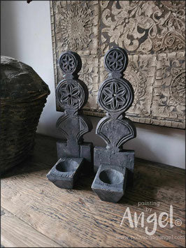 Wandkandelaar vintage zwart