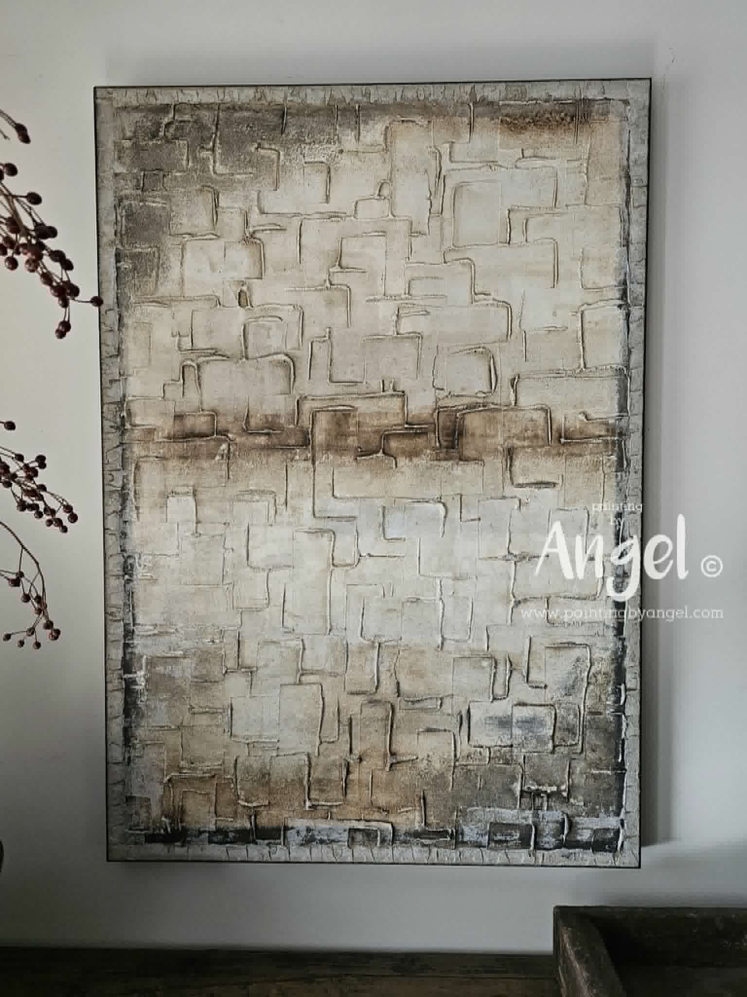 Abstract textuur schilderij naturel