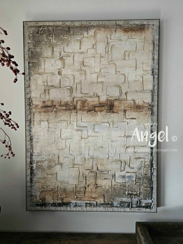 Abstract textuur schilderij naturel