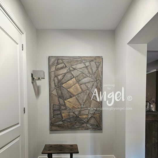 Abstract 3D kabel textuur schilderij