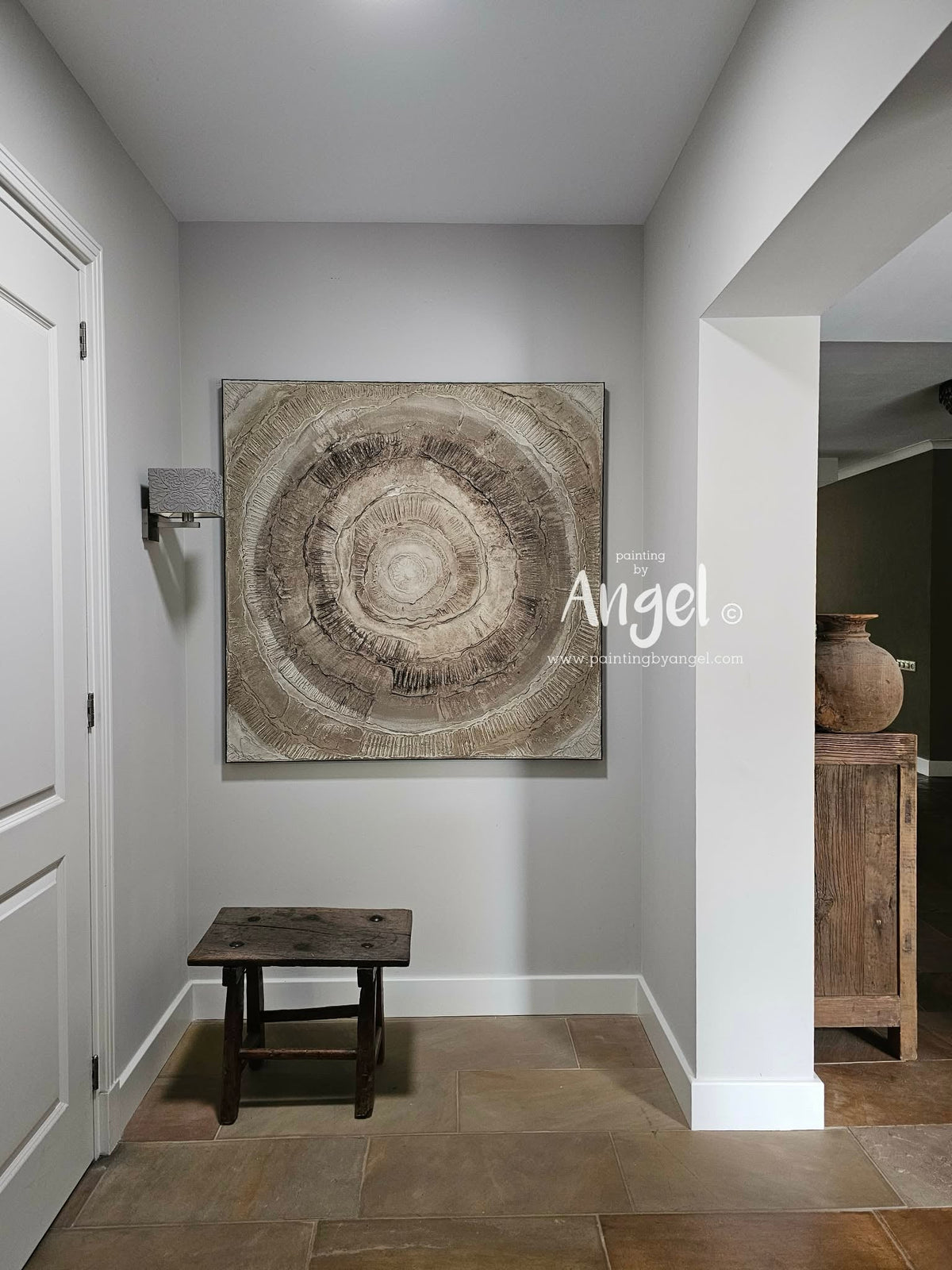 Abstract mandala schilderij XXL